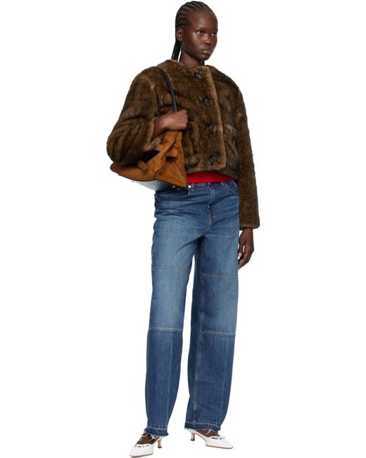 Sac Dakota Brun Clair En Suède Marc Jacobs en coloris Brown