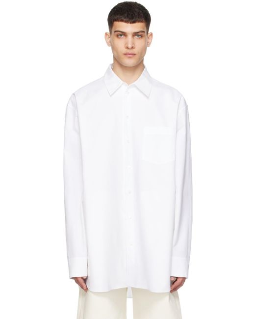 Marni White Raw Edge Shirt for men