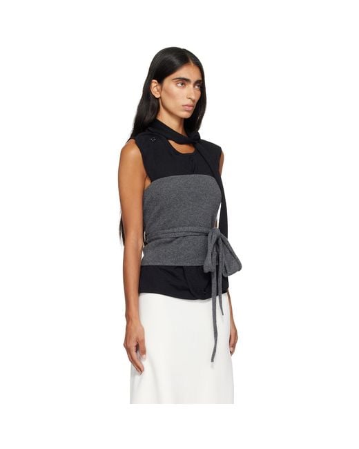 LE17SEPTEMBRE Black Refined Wrap Tube Top