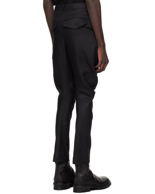 Julius Black Dimensional Trousers for men