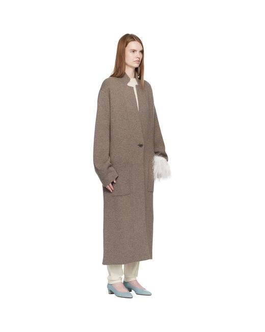 Lisa Yang Multicolor Taupe 'The Amie' Coat