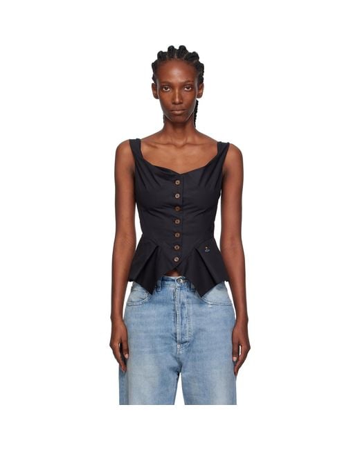 Vivienne Westwood Black Monday Vest Top