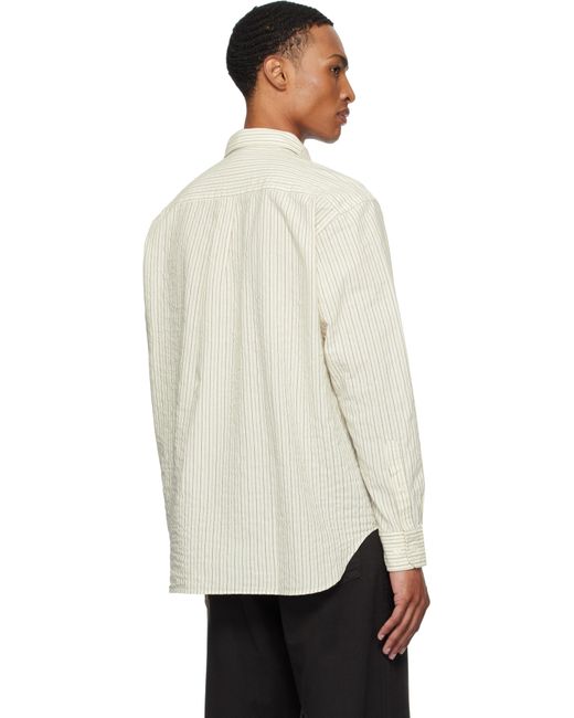 Norse Projects Black Mo Oversized Striped Shirt for men