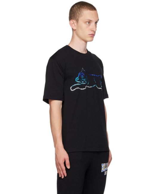 ICECREAM Black Crystal Running Dog T-shirt for men