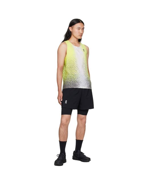 On Shoes Black Singlet Race Tank Top for men