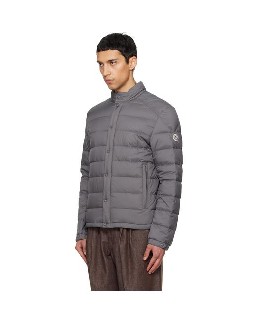 Moncler Gray Selves Short Down Jacket for men
