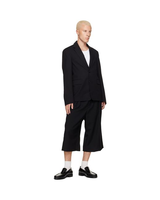 Dries Van Noten Black Cotton & Wool Twill Blazer for men