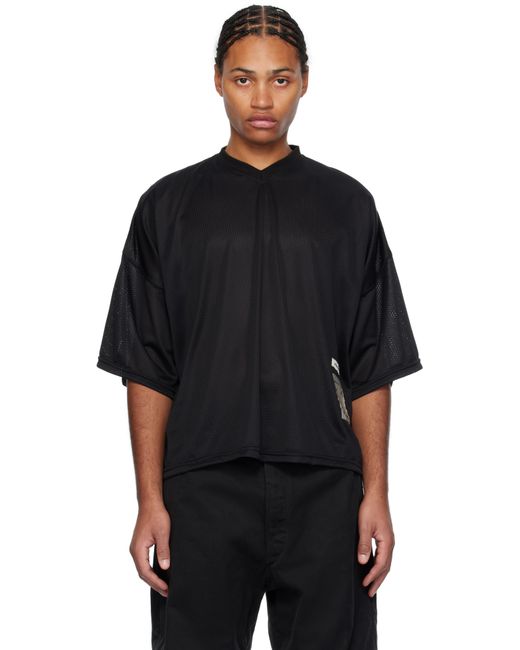 メンズ B1ARCHIVE ブラック ジャージ サッカー Tシャツ Black
