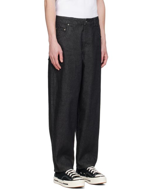 Dime Black Classic Baggy Jeans for men