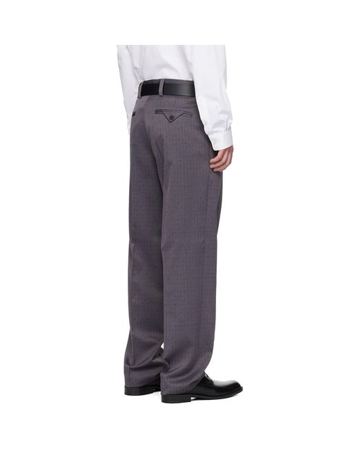 HUGO Black Checked Modern-Fit Trousers for men
