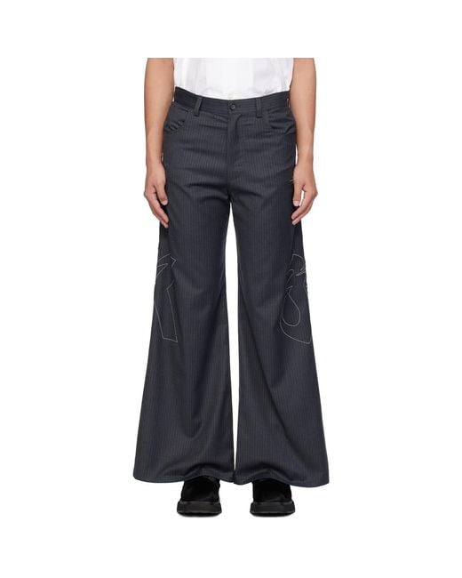 Kusikohc Black 'Right To Fail' Oversized Trousers for men
