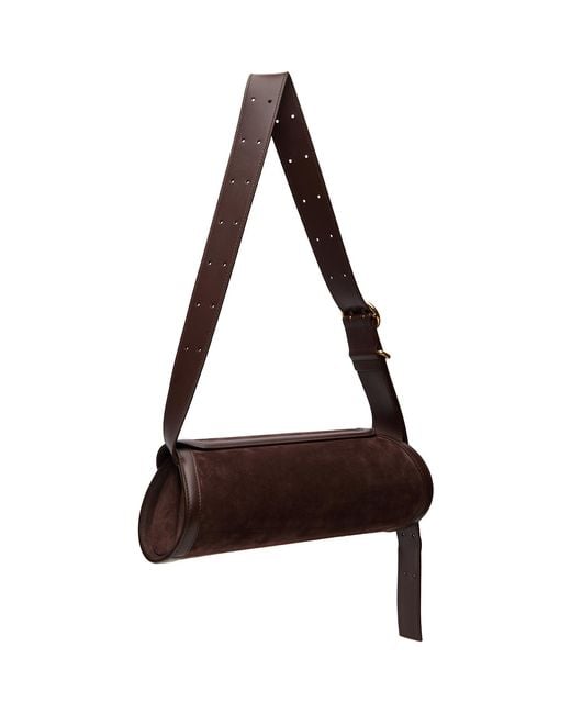 Jil Sander Brown Cannolo Small Bag