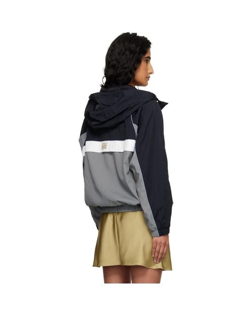DUNST Blue Blocked Windbreaker Jacket