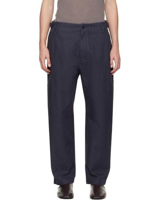 Lemaire Blue Carrot Pants for men