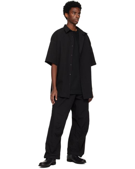 N. Hoolywood Black Button-up Shirt for men