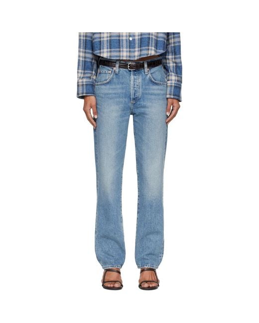 Citizens of Humanity Blue 90S High Rise Straight Jeans