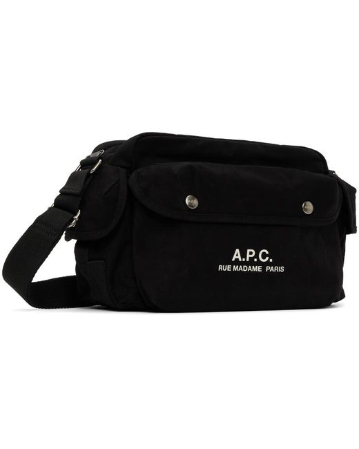 A.P.C. . Black Récupération 2.0 Bag for men
