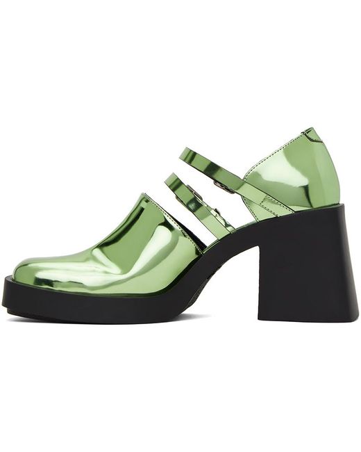 Chaussures charles ix à talon bottier jennie vertes Justine Clenquet en coloris Green