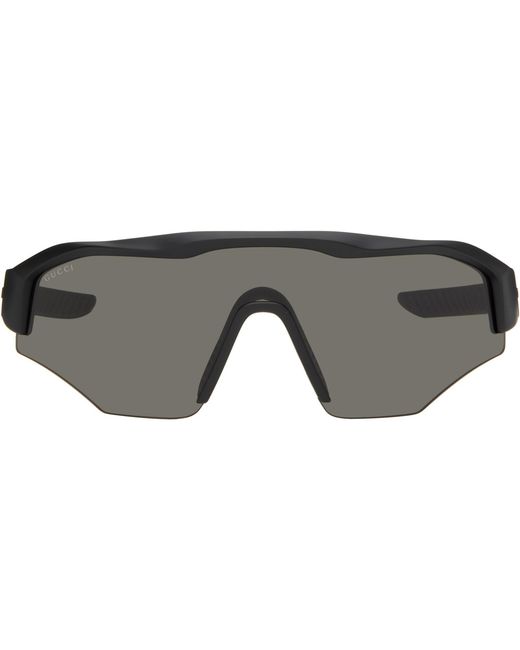 Gucci Black Shield Sunglasses for men