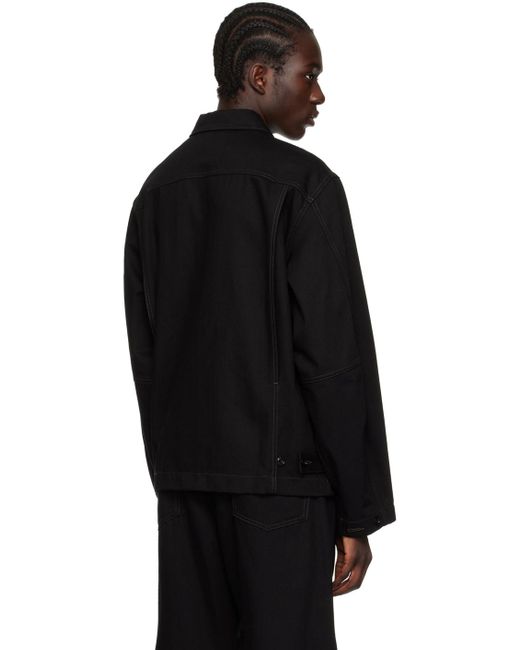 Lemaire Black Boxy Denim Jacket for men