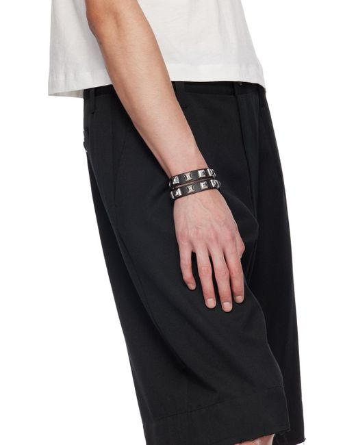VAQUERA Black Studded Bracelet for men