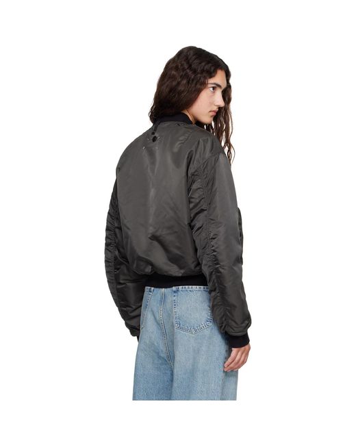 Maison Margiela Black Reversible Bomber Jacket