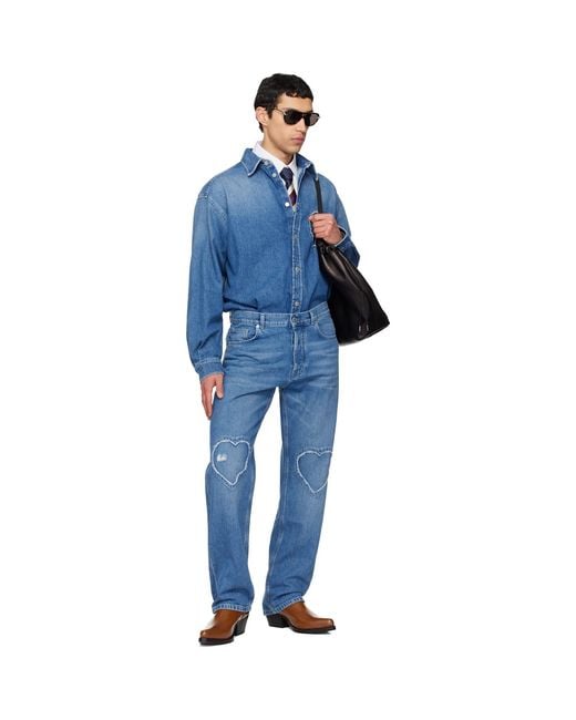 Moschino Blue Heart Jeans for men