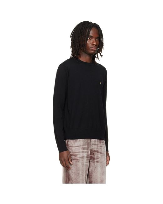 Vivienne Westwood Black Alex Round Neck Sweater for men