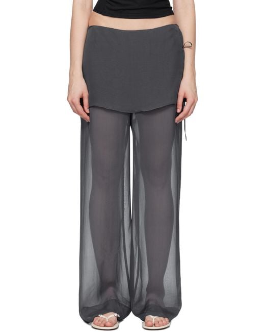 Paloma Wool Black Silk Archive Trousers