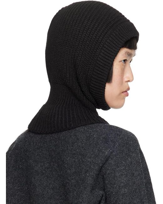 ハット LEMAIRE WOOL AND ALPACA BLEND HOOD Lemaire Wool And Alpaca Blend Hood in Black | Lyst