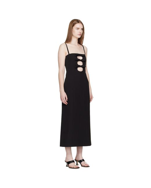 Sandy Liang Black Sen Midi Dress