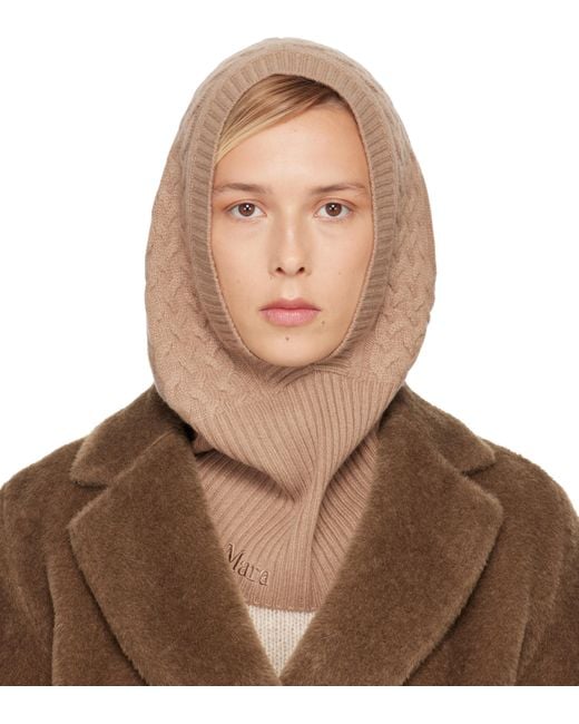 Max Mara Brown Tan Romana Balaclava