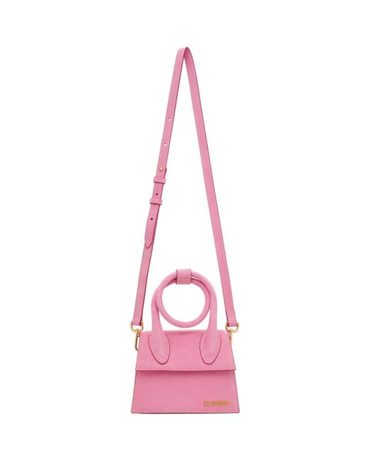 Jacquemus Pink Suede Le Chiquito Noeud Bag Lyst