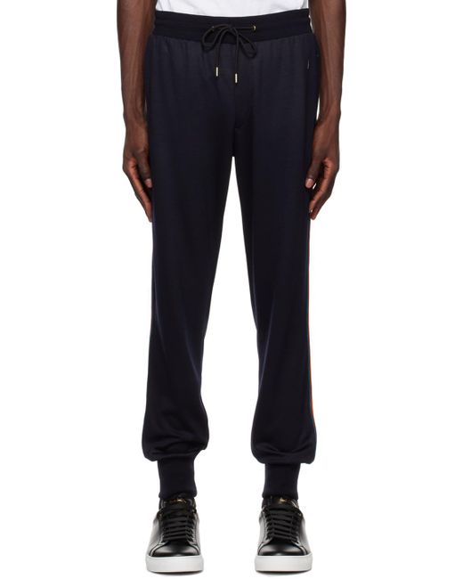 Paul Smith Blue Navy Signature Stripe Sweatpants for men