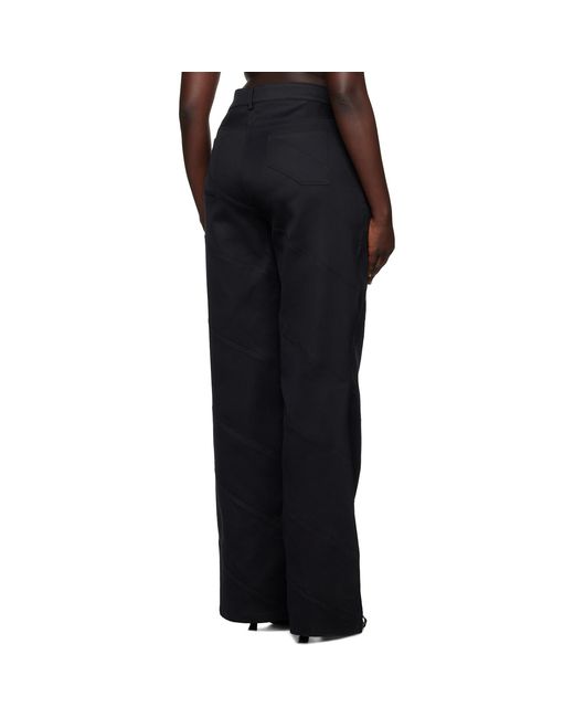 Sinéad O'Dwyer Black Spiral Zip Trousers