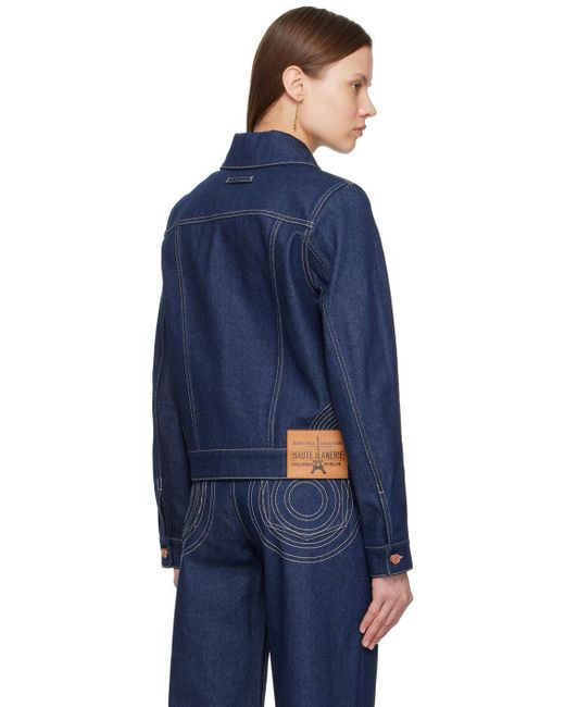 Jean Paul Gaultier Blue Indigo Paneled Denim Jacket