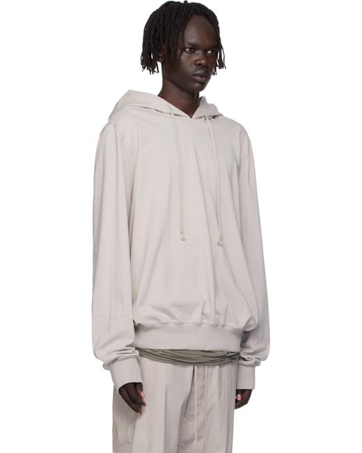 Pull À Capuche Blanc Cassé En Jersey Épais Rick Owens pour homme en coloris Black