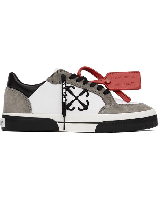 Off-White c/o Virgil Abloh Black White & Gray New Low Vulcanized Sneakers for men