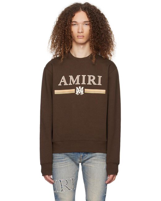 Amiri Black Brown 'ma' Bar Sweatshirt for men