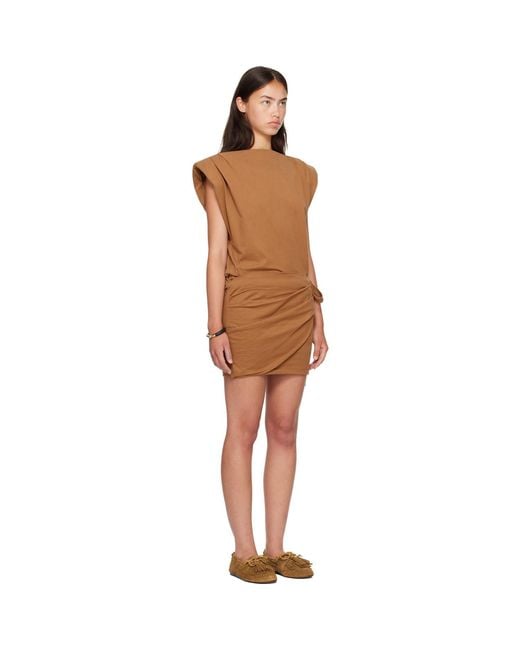 Isabel Marant Brown Tan Marielle Minidress