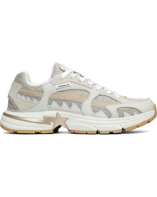 A Bathing Ape White Off- Shark Sta #1 Sneakers for men