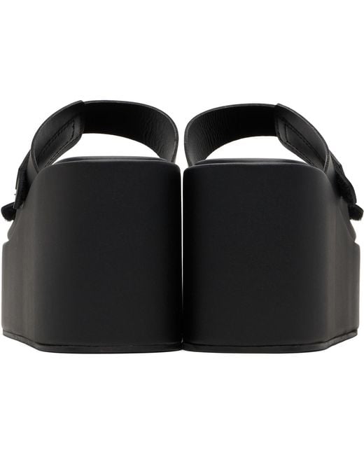 Coperni Black Patch Wedge Sandals