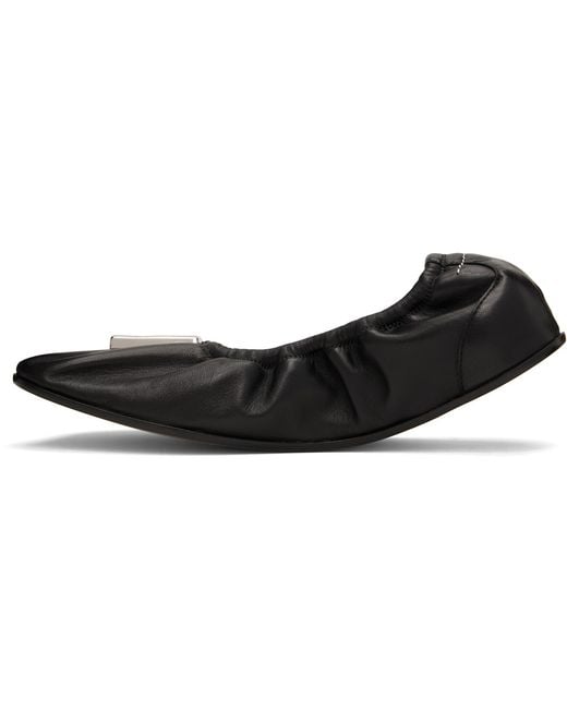 MM6 by Maison Margiela Black Numeric Anatomic Ballerina Flats