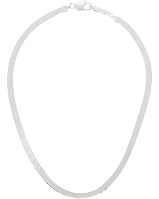 メンズ Martine Ali Thin ヘリンボーンチェーン ネックレス White