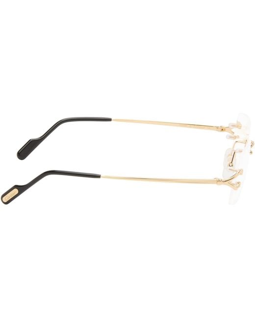 Cartier Black 'Décor C Classique De Glasses for men