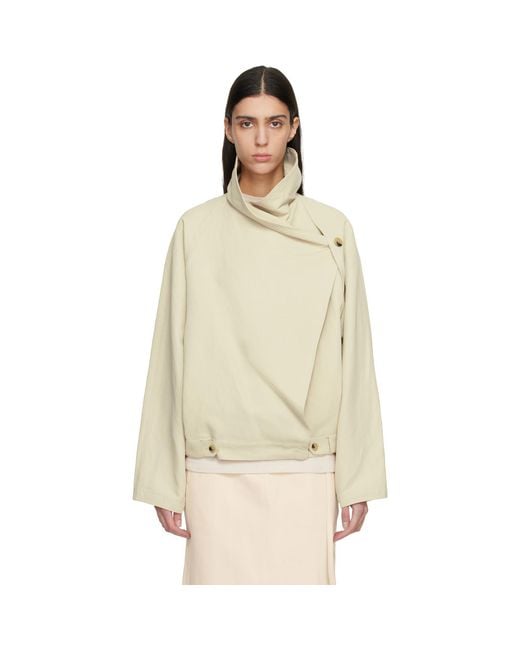 LE17SEPTEMBRE Natural Off- Sculptured Jacket