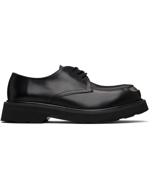 KENZO Black Paris 'Smile' Leather Derbys for men