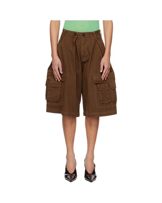 Abra Black Pleated Cargo Shorts