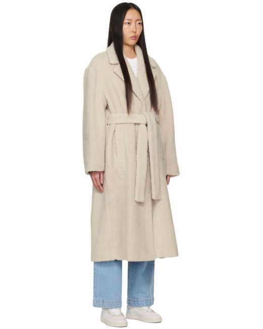 Axel Arigato Natural Off-white Eden Faux-shearling Coat