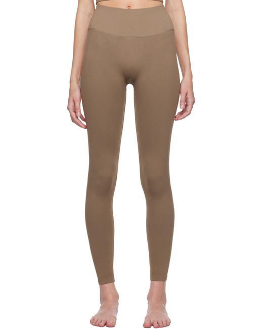 Skims Natural Taupe Contour Nylon Leggings